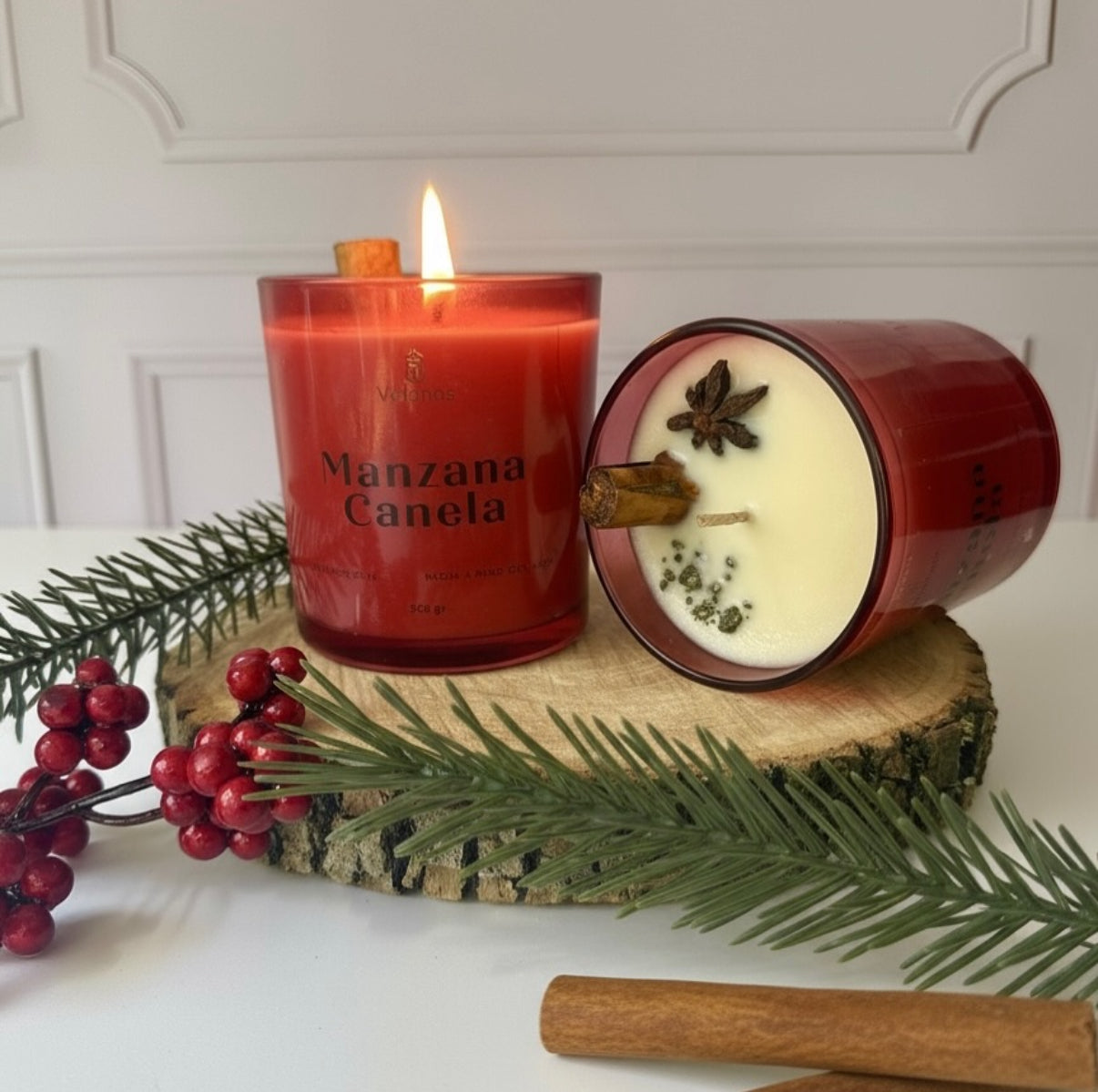 Vela Manzana Canela